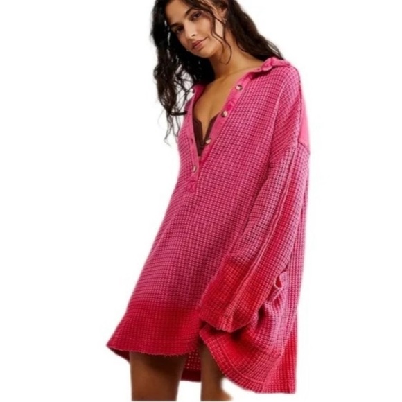 Free People Wilder Polo Tunic Dress Pink Dip
Dyed Ombre - Picture 13 of 13